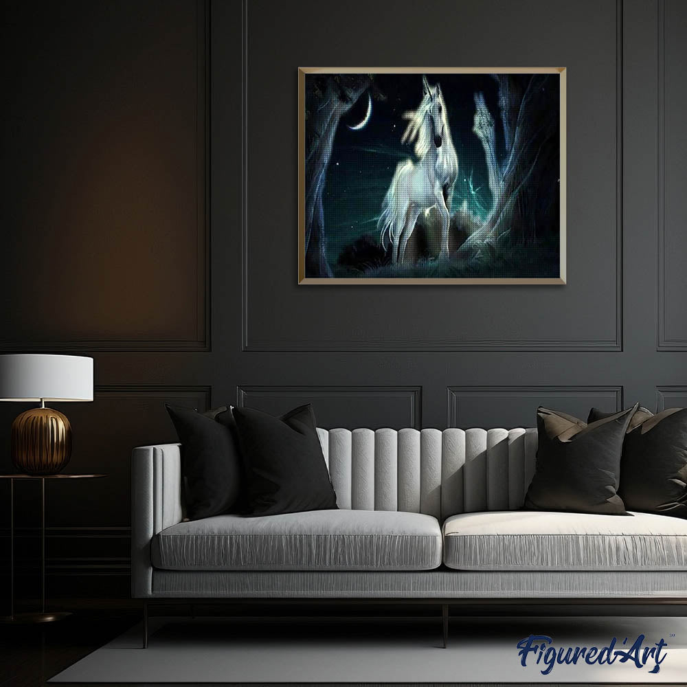 Diamond Painting - Unicorn in the dark