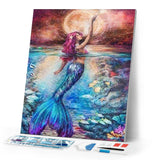 Diamond Painting | Diamond Painting - Mermaid in the sea | Diamond Painting Romance romance | FiguredArt