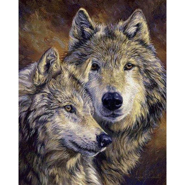 Diamond Painting - Wolves Portrait