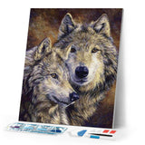 Diamond Painting | Diamond Painting - Wolves Portrait | animals Diamond Painting Animals rabbits wolves | FiguredArt