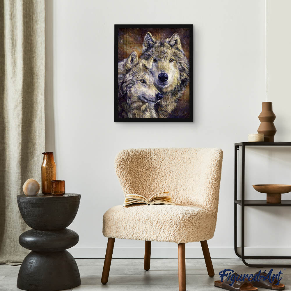 Diamond Painting - Wolves Portrait