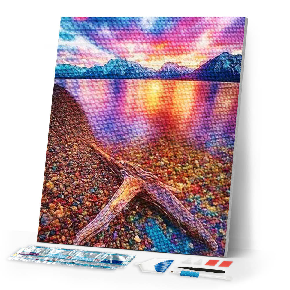Diamond Painting | Diamond Painting - By the Lake | Diamond Painting Landscapes landscapes | FiguredArt