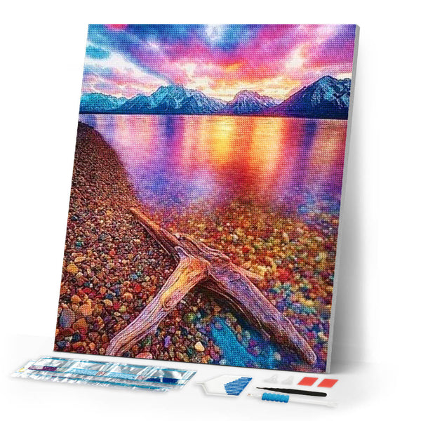 Diamond Painting | Diamond Painting - By the Lake | Diamond Painting Landscapes landscapes | FiguredArt