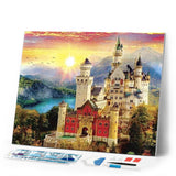 Diamond Painting | Diamond Painting - Castle in the Mountain | castles Diamond Painting Landscapes landscapes mountains | FiguredArt