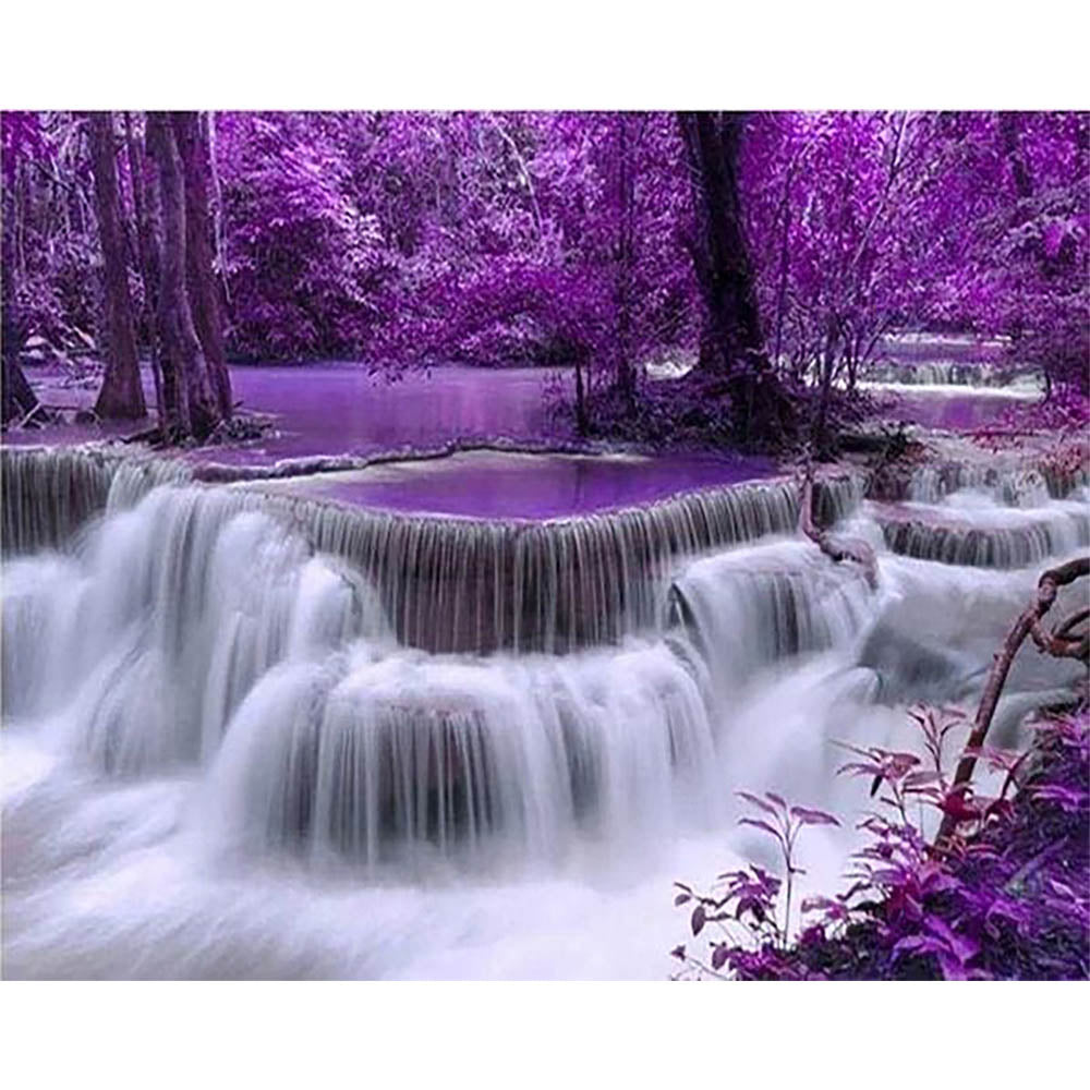 Diamond Painting - Purple Waterfall