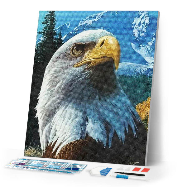 Diamond Painting | Diamond Painting - Eagle and Mountain | animals Diamond Painting Animals eagles mountains | FiguredArt