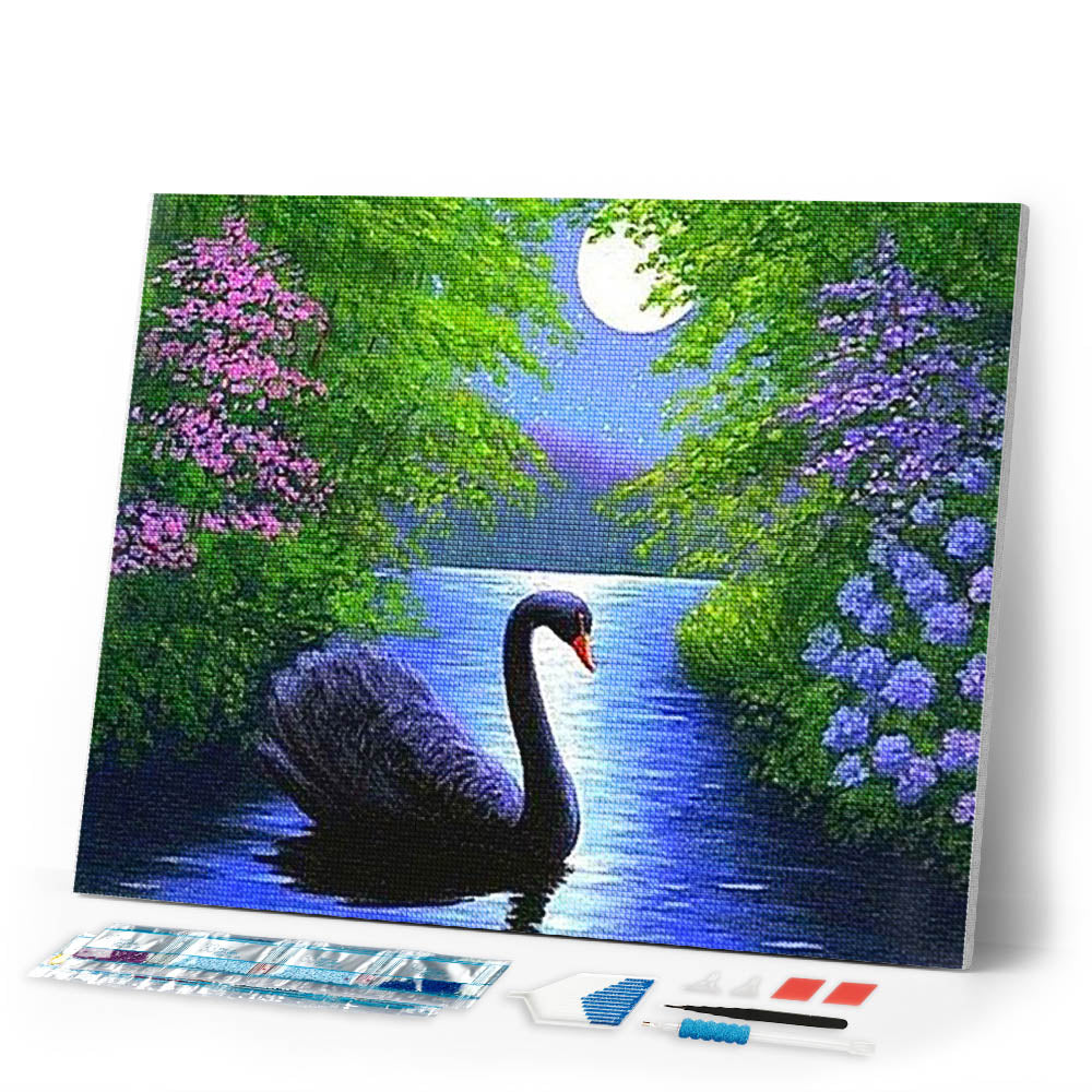 Diamond Painting | Diamond Painting - Swan | animals birds Diamond Painting Animals swans | FiguredArt