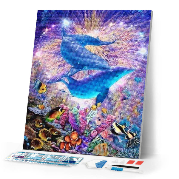 Diamond Painting | Diamond Painting - Dolphins | animals Diamond Painting Animals dolphins | FiguredArt