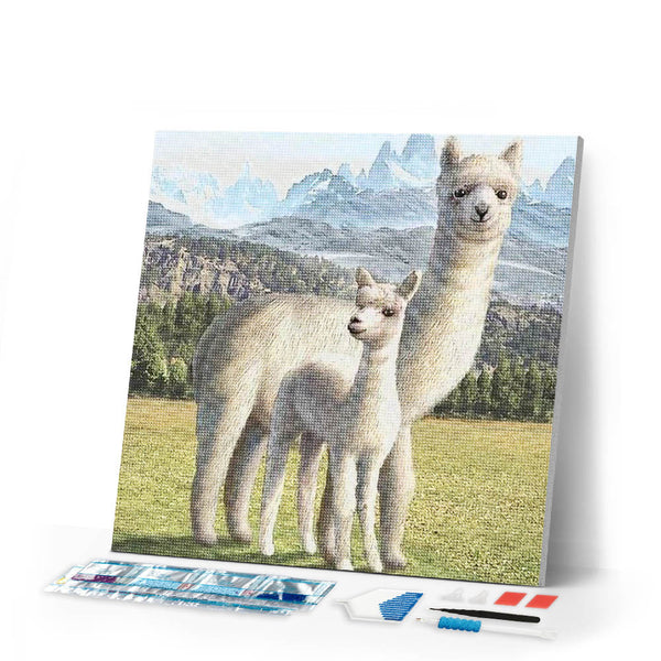 Diamond Painting | Diamond Painting - Lama | animals Diamond Painting Animals | FiguredArt