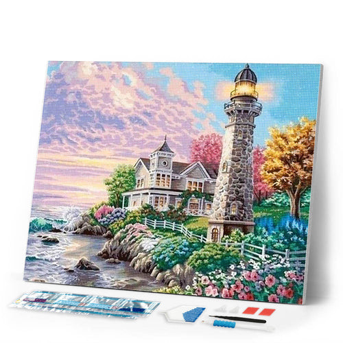 Diamond Painting | Diamond Painting - Small Lighthouse | Diamond Painting Landscapes landscapes | FiguredArt