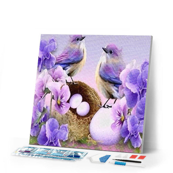 Diamond Painting | Diamond Painting - Birds and Eggs | animals birds Diamond Painting Animals | FiguredArt