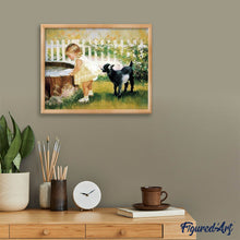 Load image into Gallery viewer, Diamond Painting - Little Girl and Dog