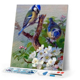 Diamond Painting | Diamond Painting - Tits on branch | Diamond Painting Flowers flowers | FiguredArt