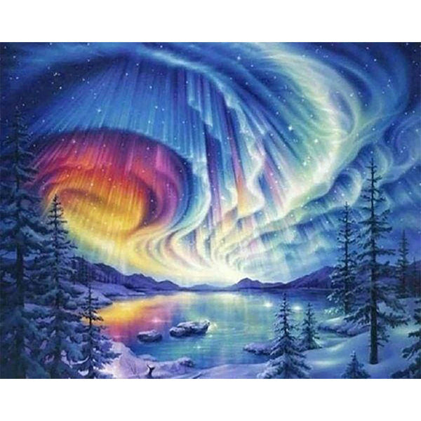 Diamond Painting - Lake Landscape Winter