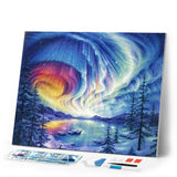 Diamond Painting | Diamond Painting - Lake Landscape Winter | Diamond Painting Landscapes landscapes winter | FiguredArt