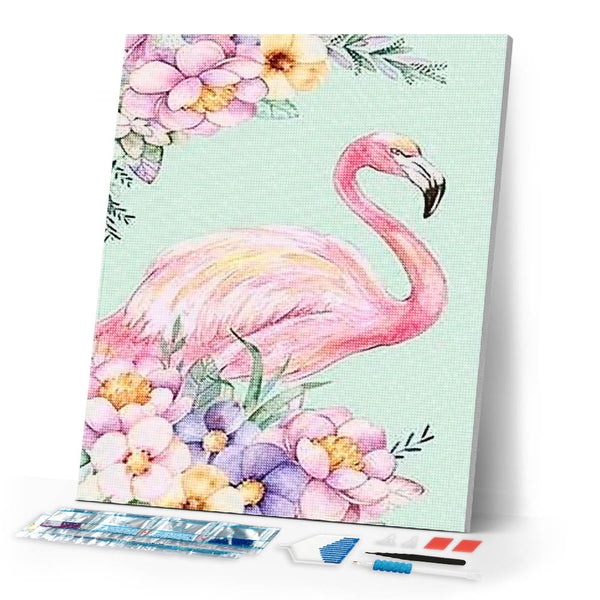 Diamond Painting | Diamond Painting - Pink Flamingo | animals Diamond Painting Animals flamingos | FiguredArt