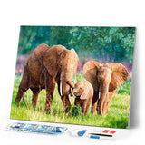 Diamond Painting | Diamond Painting - Elephants Family | animals Diamond Painting Animals elephants | FiguredArt