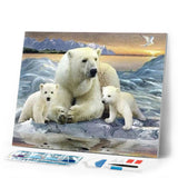 Diamond Painting | Diamond Painting - Polar Bears | animals bear Diamond Painting Animals | FiguredArt