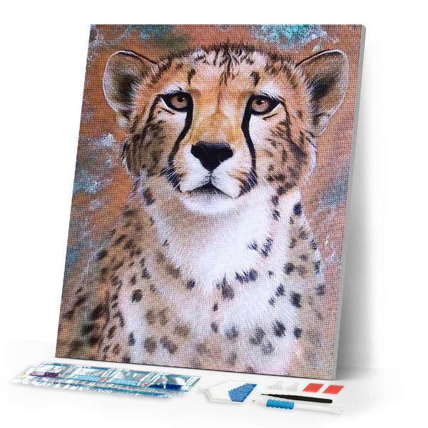 Diamond Painting | Diamond Painting - Cheetah Face | animals Diamond Painting Animals | FiguredArt