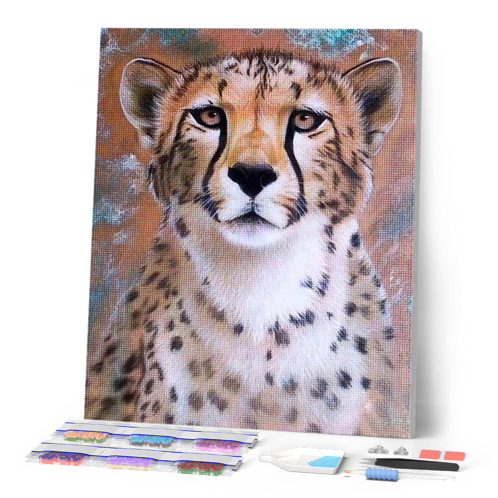 DPIDEA 5D Diamond Painting Cheeta - 30x40 Cm Diamantschilderij Volwassenen Met Ronde Stenen