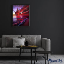 Load image into Gallery viewer, Diamond Painting - Wave and Red Sky