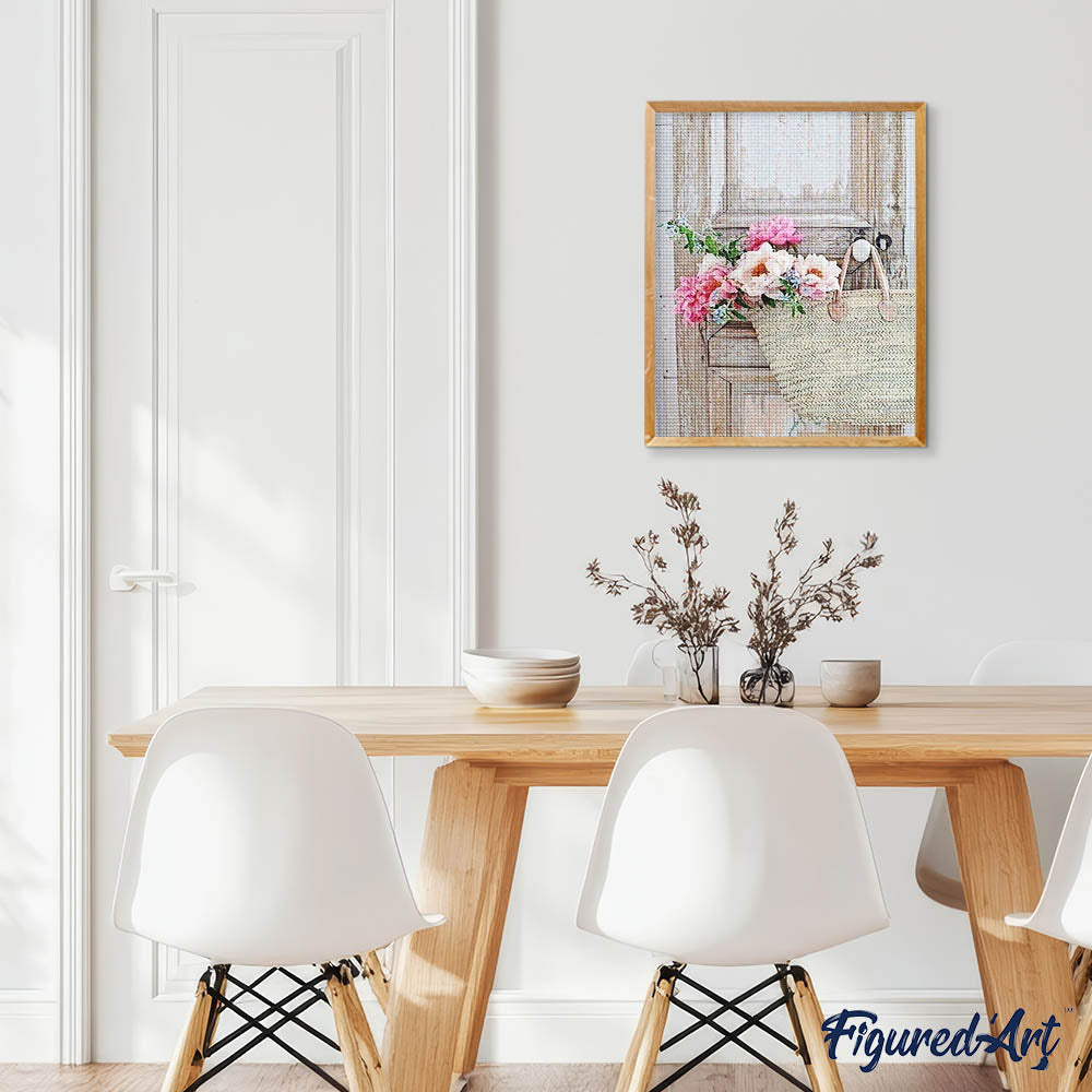 Diamond Painting - Bag and flowers