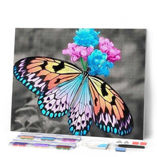 Load image into Gallery viewer, Diamond Painting - Butterfly gathering pollen