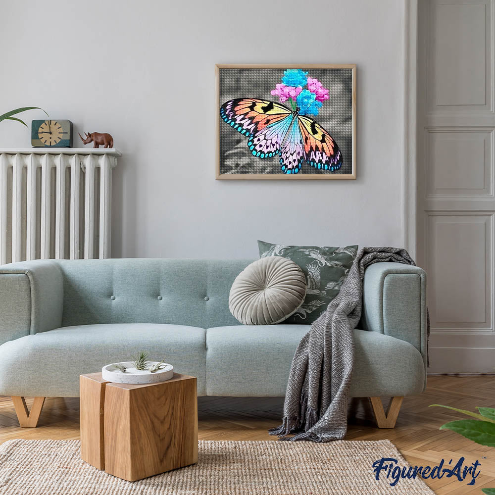 Diamond Painting - Butterfly gathering pollen