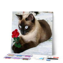 Load image into Gallery viewer, Diamond Painting - Romantic Cat