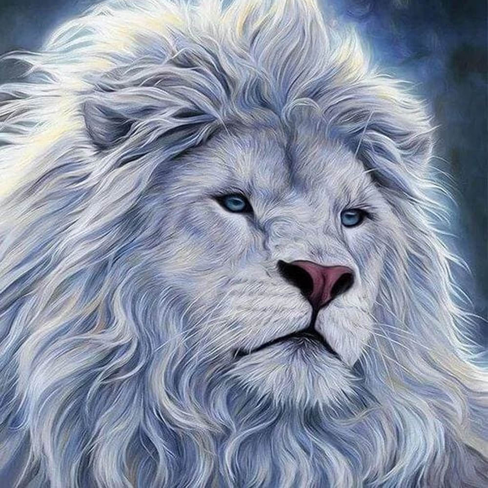 Diamond Painting - White Lion