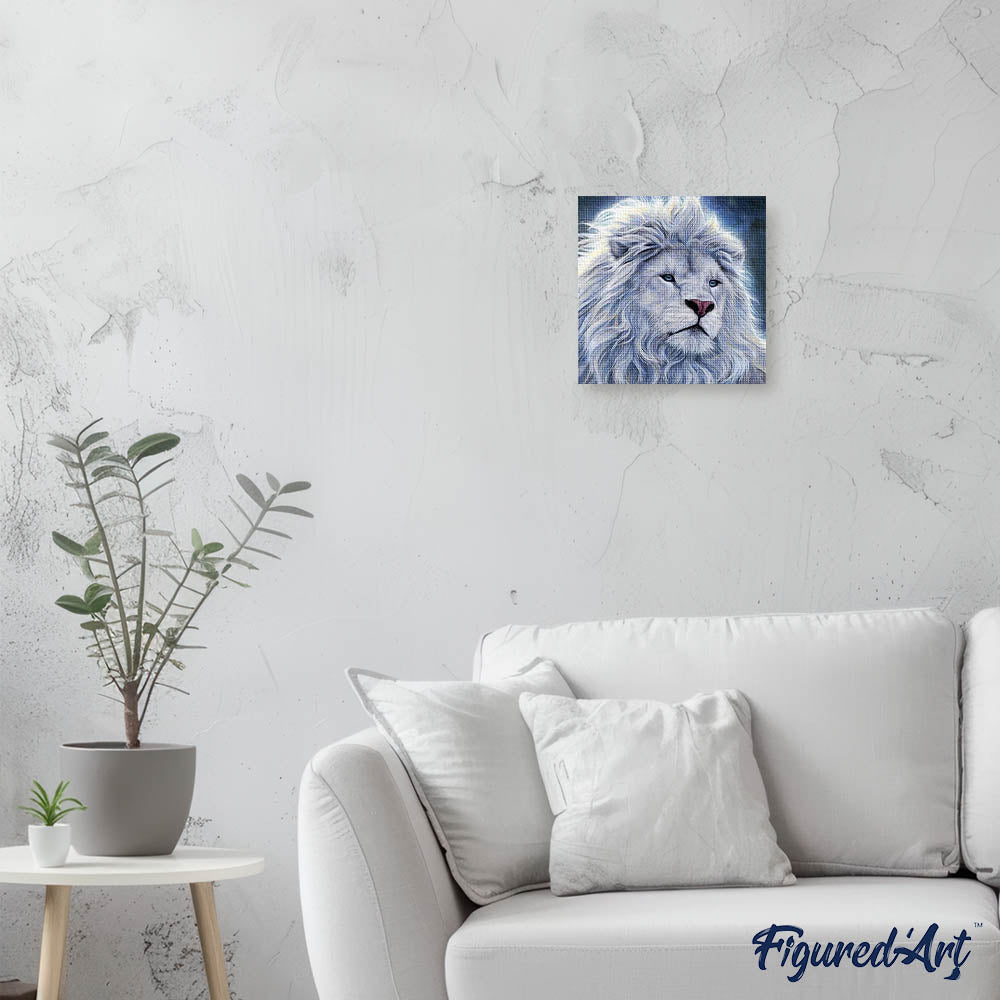 Diamond Painting - White Lion