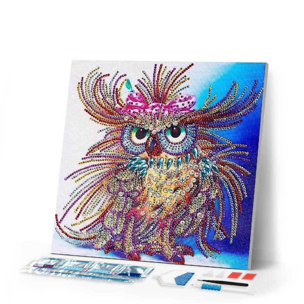 Diamond Painting | Diamond Painting - Fashion Owl | animals Diamond Painting Animals owls | FiguredArt