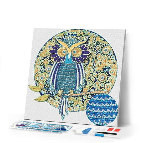 Diamond Painting | Diamond Painting - Owl in Style | animals Diamond Painting Animals owls | FiguredArt