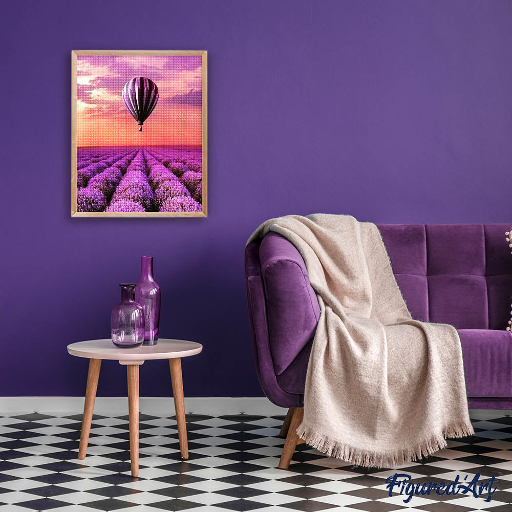Diamond Painting - Hot Air Balloon over the fields