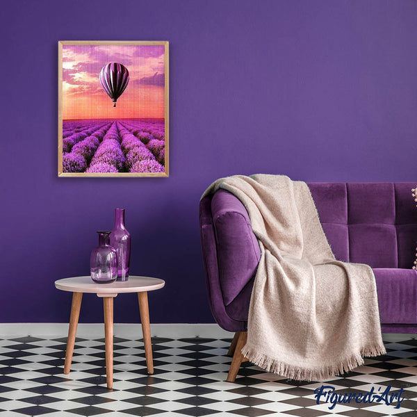 Diamond Painting - Hot Air Balloon over the fields