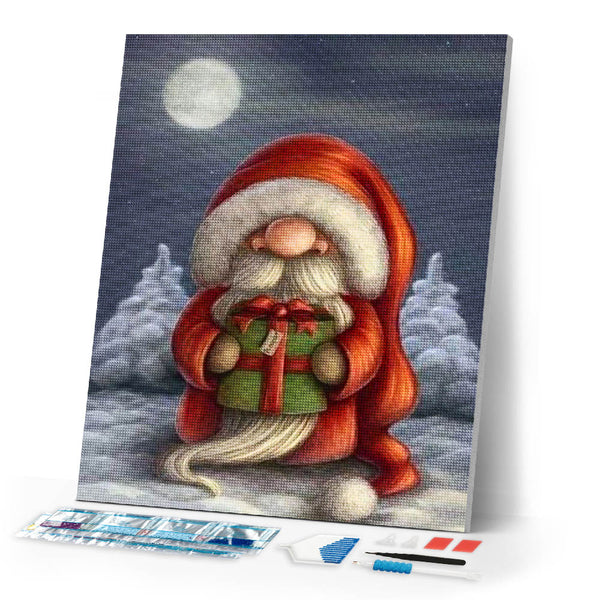 Diamond Painting | Diamond Painting - Father Christmas in his Hood | christmas Diamond Painting Landscapes landscapes | FiguredArt