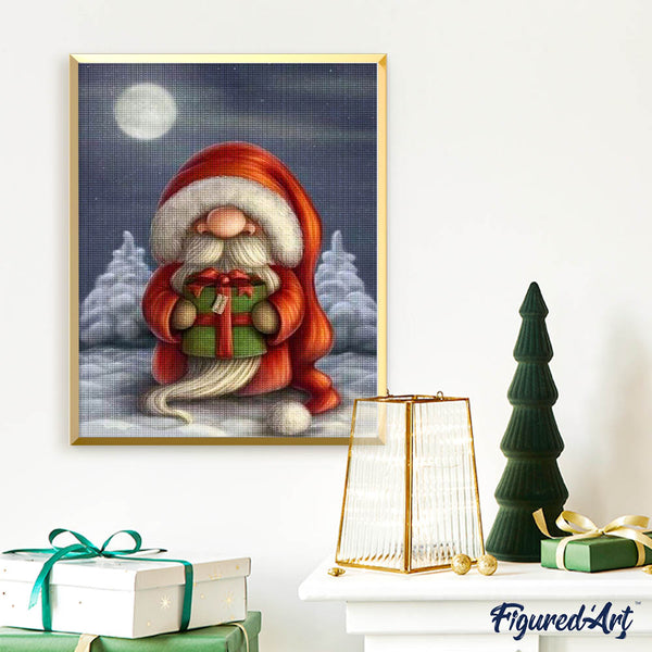 Diamond Painting - Father Christmas in his Hood