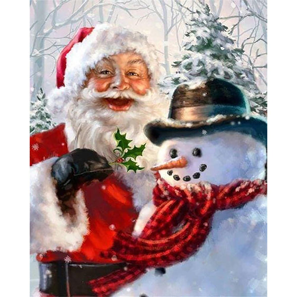 Diamond Painting - Santa and Snowman