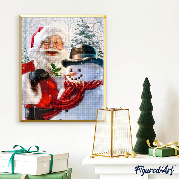 Diamond Painting - Santa and Snowman