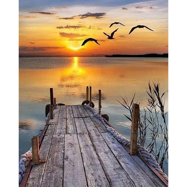 Diamond Painting - Dock on Lake