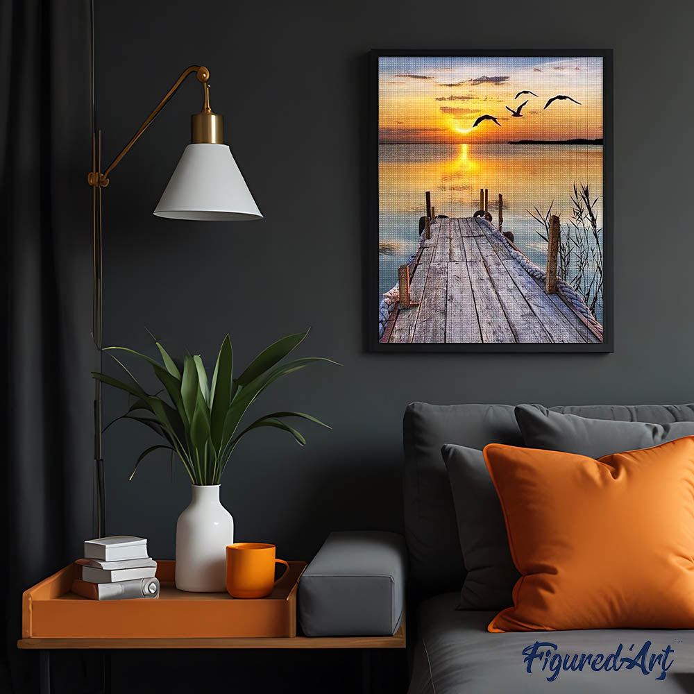 Diamond Painting - Dock on Lake