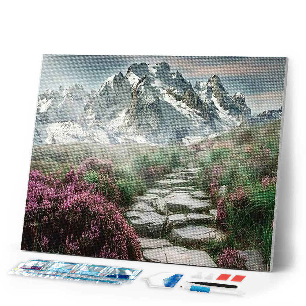 Diamond Painting | Diamond Painting - Mountain Path | Diamond Painting Landscapes landscapes mountains | FiguredArt