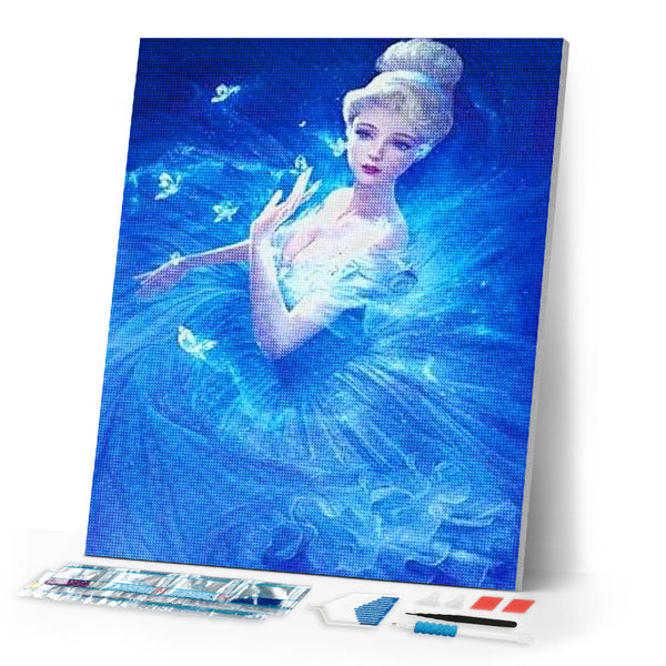 Diamond Painting | Diamond Painting - Princess in Blue | Diamond Painting Romance romance | FiguredArt
