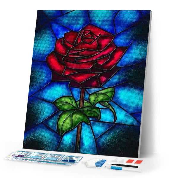 Diamond Painting | Diamond Painting - Pink Mosaic | Diamond Painting Flowers flowers | FiguredArt