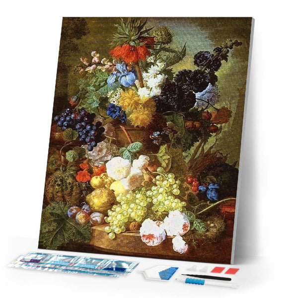 Diamond Painting | Diamond Painting - Large basket of fruits | Diamond Painting Flowers flowers | FiguredArt