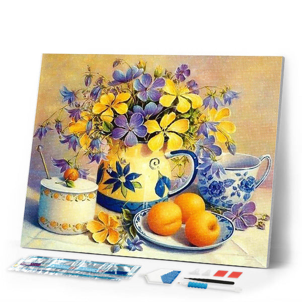 Diamond Painting | Diamond Painting - Flowers and Apricots | Diamond Painting Flowers flowers | FiguredArt