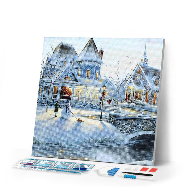 Diamond Painting | Diamond Painting - House of Snows | Diamond Painting Landscapes landscapes winter | FiguredArt
