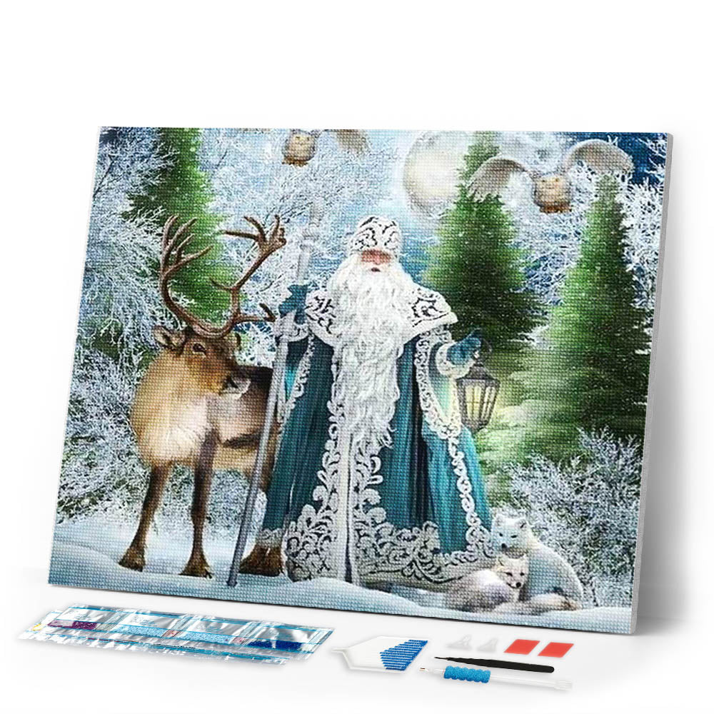 Diamond Painting | Diamond Painting - King of the Forest | animals Diamond Painting Animals winter | FiguredArt