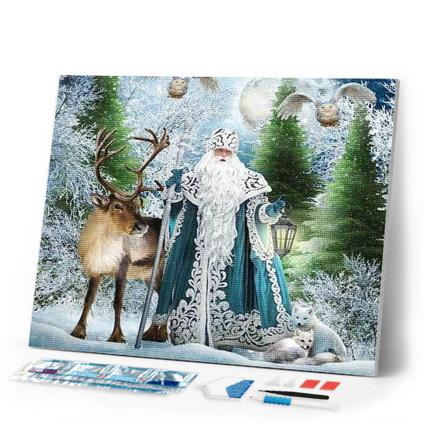 Diamond Painting | Diamond Painting - King of the Forest | animals Diamond Painting Animals winter | FiguredArt