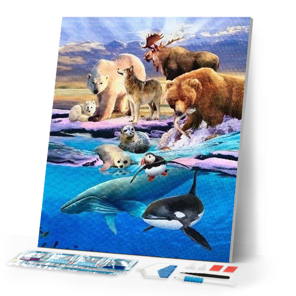 Diamond Painting | Diamond Painting - Arctic Animals | animals Diamond Painting Animals | FiguredArt